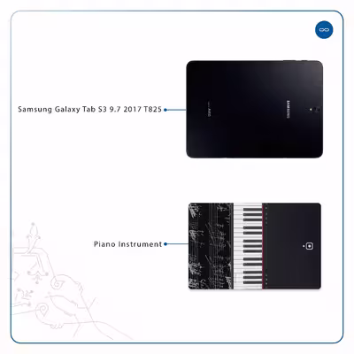 برچسب پوششی ماهوت مدل Piano-Instrument مناسب برای تبلت سامسونگ Galaxy Tab S3 9.7 2017 T825