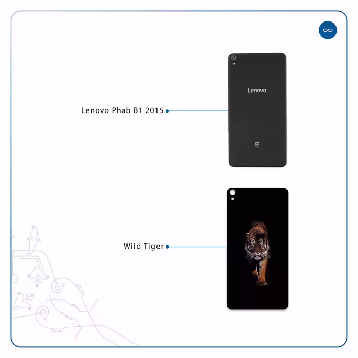 برچسب پوششی ماهوت مدل Wild Tiger مناسب برای تبلت لنوو Phab B1 2015