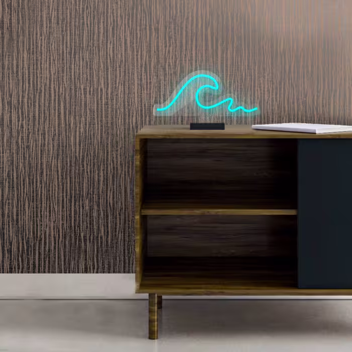 چراغ رومیزی مدل ریموت دار WAVE-GL_TBL-GLASS