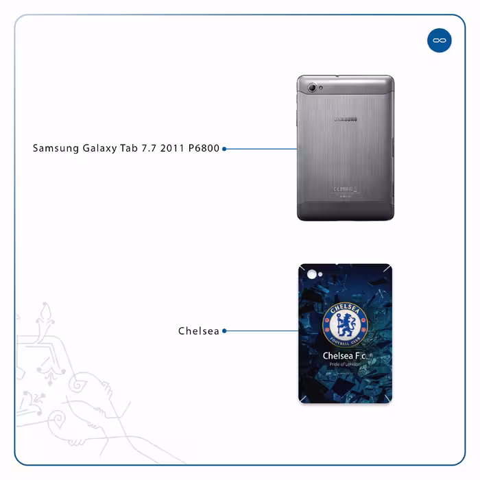 برچسب پوششی ماهوت مدل Chelsea مناسب برای تبلت سامسونگ Galaxy Tab 7.7 2011 P6800