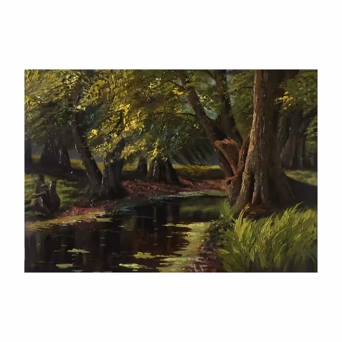 تابلو نقاشی رنگ روغن طرح منظره تابستانی