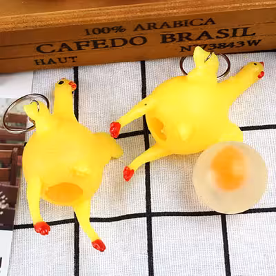 جاکلیدی دنیای سرگرمی های کمیاب مدل مرغهای تخم گذار مجموعه 2 عددی