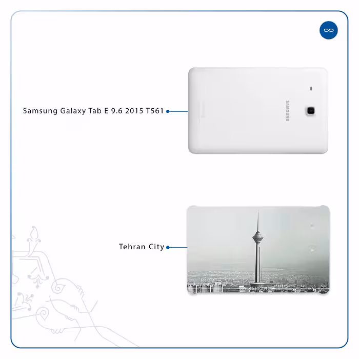 برچسب پوششی ماهوت مدل Tehran City مناسب برای تبلت سامسونگ Galaxy Tab E 9.6 2015 T561