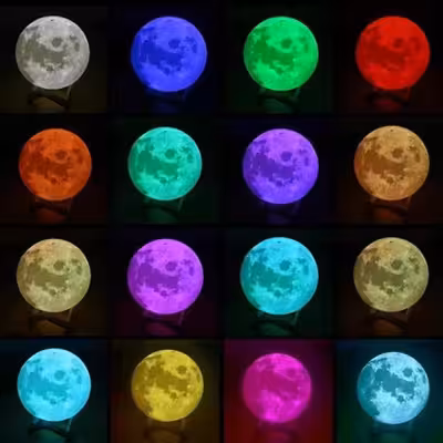 آباژور رومیزی مدل کره ماه کد L7