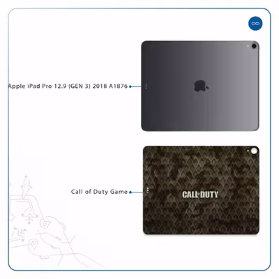 برچسب پوششی ماهوت مدل Call-of-Duty-Game مناسب برای تبلت اپل iPad Pro 12.9 (GEN 3) 2018 A1876