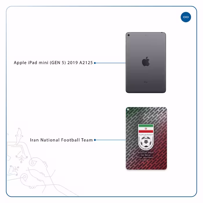 برچسب پوششی ماهوت مدل Iran-National-Football-Team مناسب برای تبلت اپل iPad mini (GEN 5) 2019 A2125