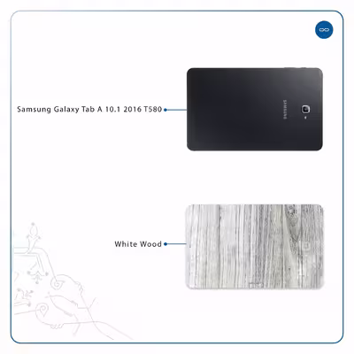 برچسب پوششی ماهوت مدل White Wood مناسب برای تبلت سامسونگ Galaxy Tab A 10.1 2016 T580