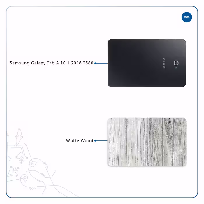 برچسب پوششی ماهوت مدل White Wood مناسب برای تبلت سامسونگ Galaxy Tab A 10.1 2016 T580