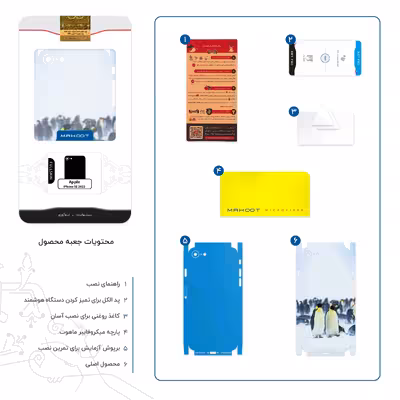 برچسب پوششی ماهوت مدل Penguin-FullSkin مناسب برای گوشی موبایل اپل iPhone SE 2022