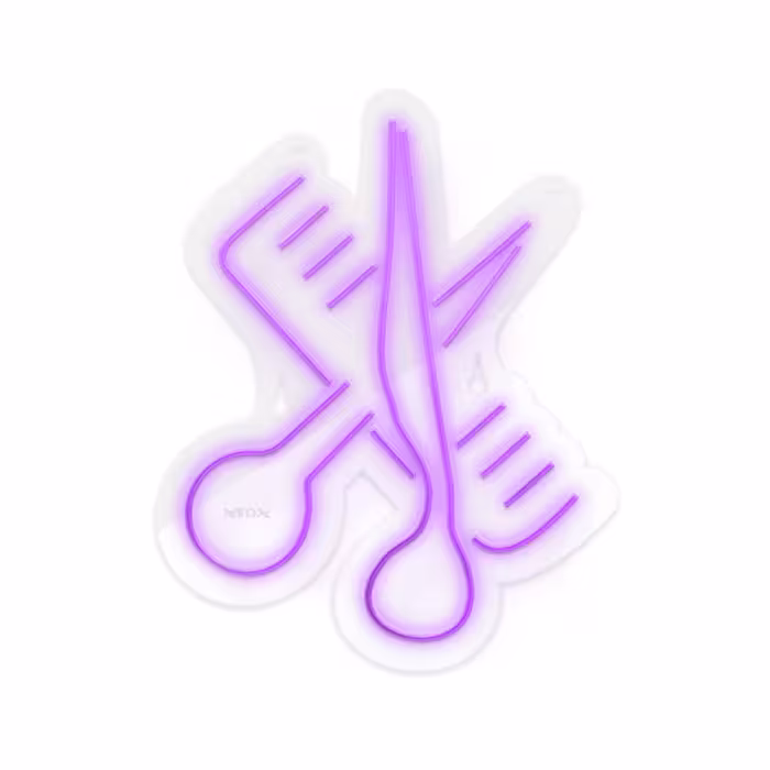 چراغ دیواری نئون دیزاین طرح Barber_PR