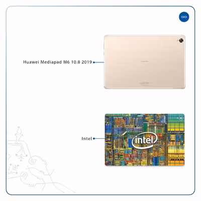 برچسب پوششی ماهوت مدل Intel Brand مناسب برای تبلت هوآوی Mediapad M6 10.8 2019