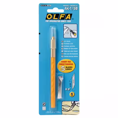 مجموعه 6 عددی کاتر قلمی و تیغ کاتر الفا مدل AK1-5B