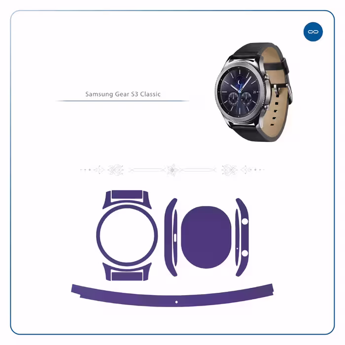 برچسب ماهوت طرح Matte-BlueBerry مناسب برای ساعت هوشمند سامسونگ Galaxy Gear S3 Classic