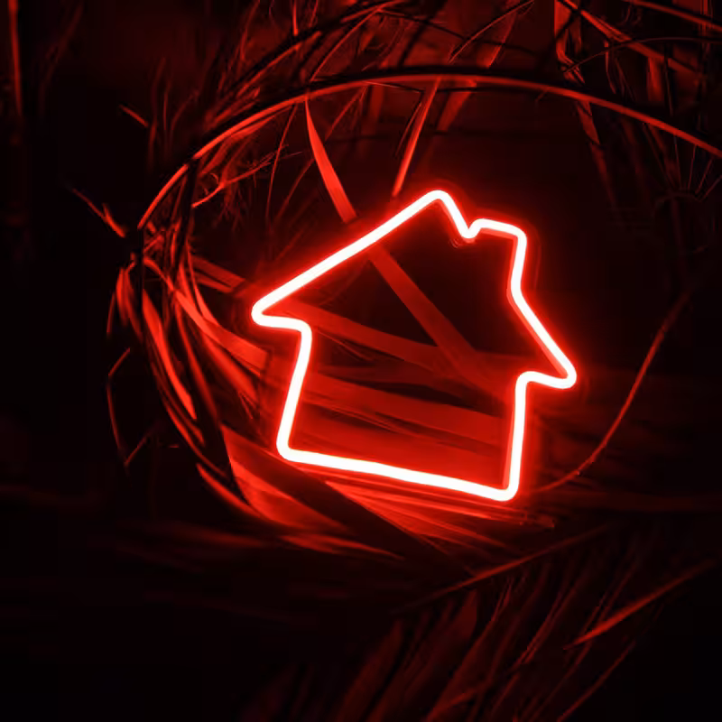 تابلو نئون طرح خانه کد JOB060