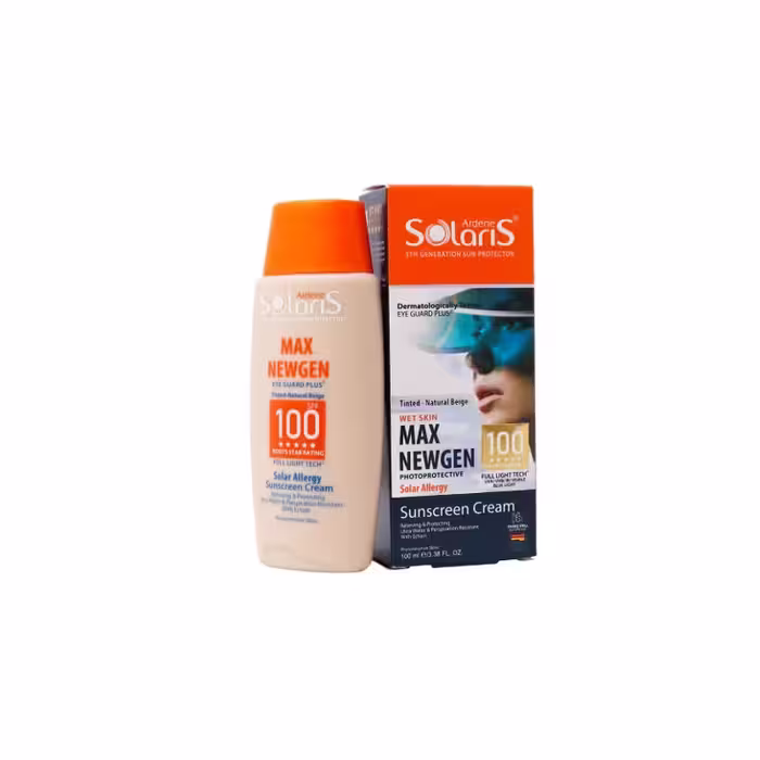 کرم ضد آفتاب مکس نیوژن مناسب پوست های حساس بژطبیعی SPF100 سولاریس آردن 100م