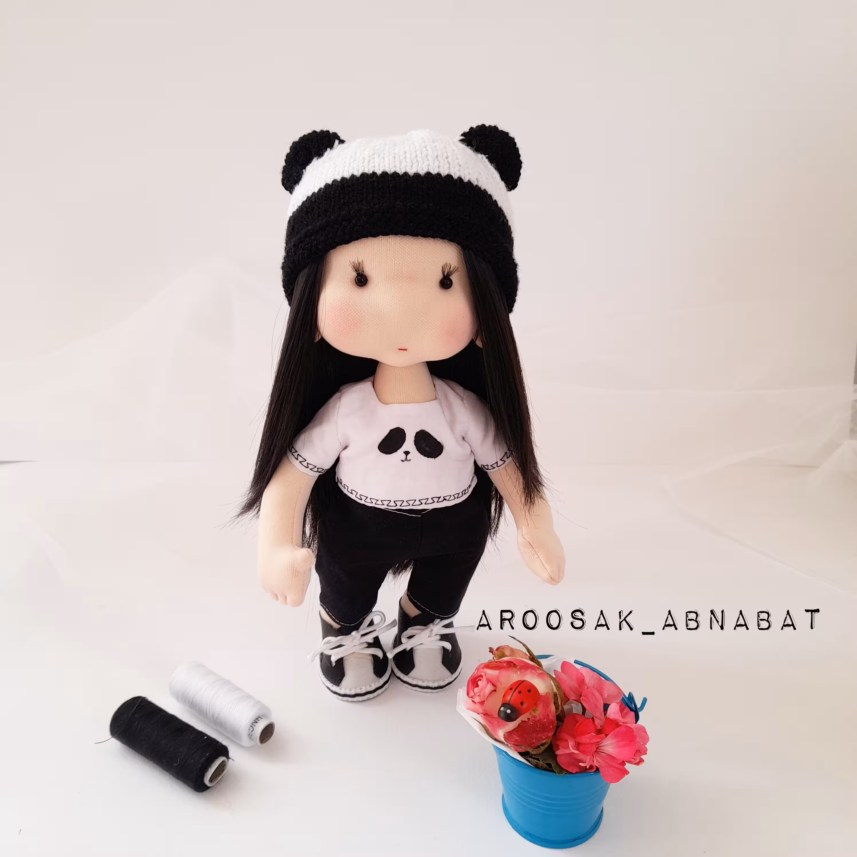 عروسک دستساز پارچه ای خنگول پاندا