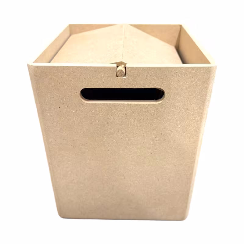 بیس MDF سطل مربع درب دار 20 در 20 ارتفاع 25 سانت