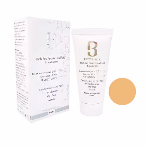 فلوئيد ضد آفتاب رنگي SPF50 بيزانس مناسب پوست چرب و مختلط حجم 30 ميل-شماره 20 (بژ طبیعی)