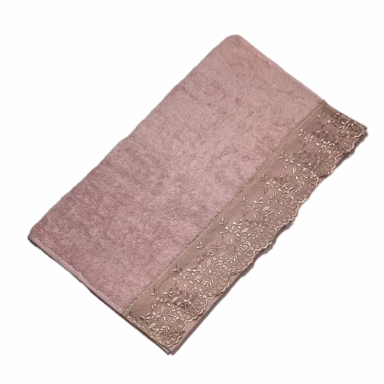 حوله دست و صورت فانتزی گیپور دار DECO BIANCA ترکیه سایز 50×90