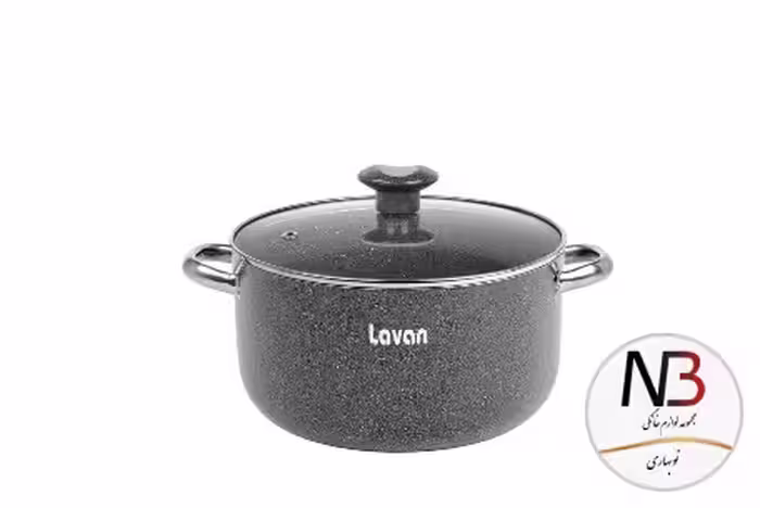 قابلمه گرانیتی درب شیشه ای لاوان مدل تیتان سایز 14