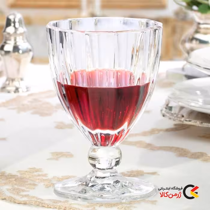 لیوان پایه دار شیشه ای برند مادام کوکو مدل fiona بسته 4 عددی | ژرمن کالا