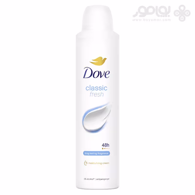 اسپری دئودورانت زنانه داو مدل CLASSIC FRESH حجم 250 میل