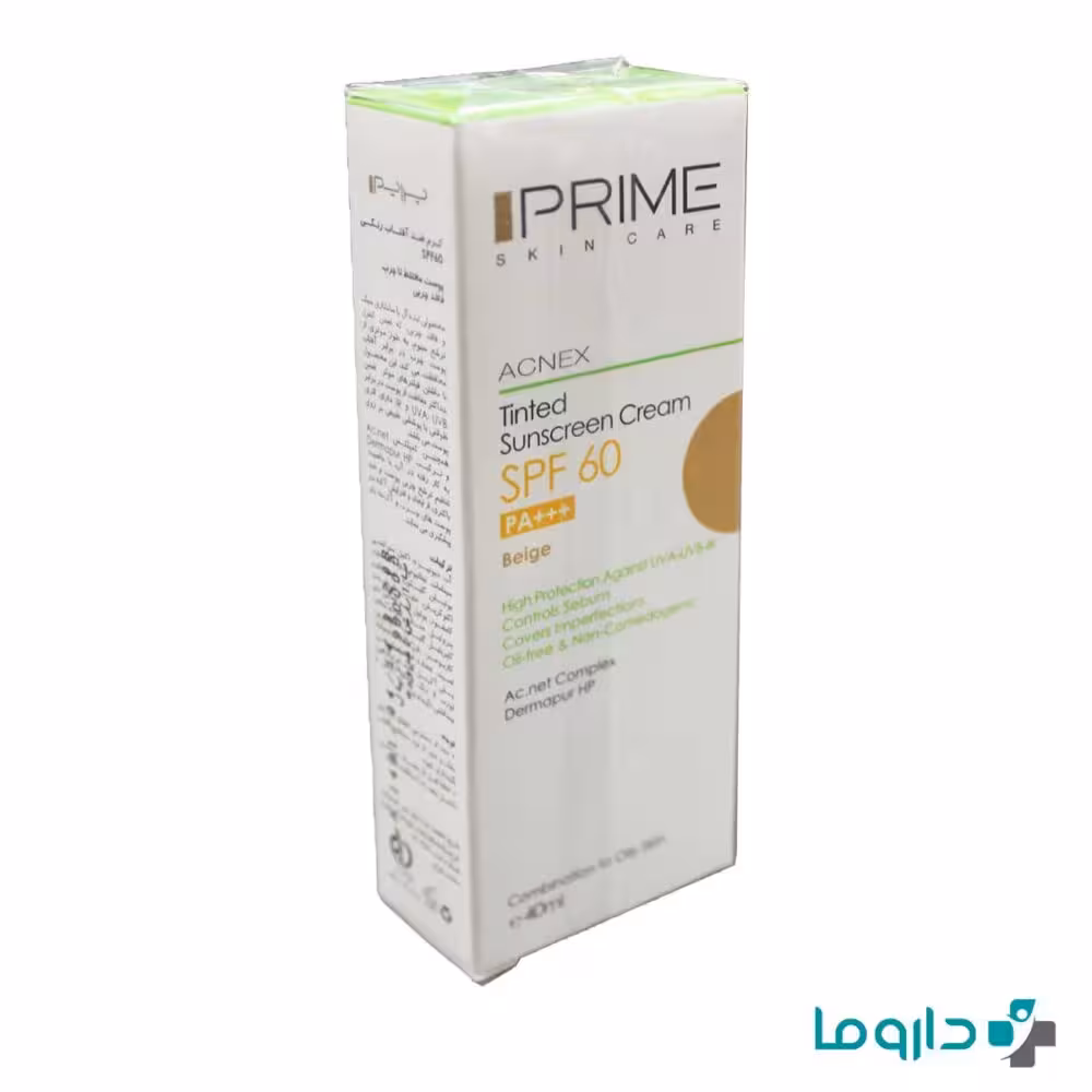 کرم ضد آفتاب بژ پریم مناسب پوست مختلط تا چرب SPF60