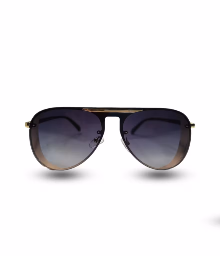 عینک آفتابی اسپرت مشکی طلایی خلبانی ری بن یووی 400
