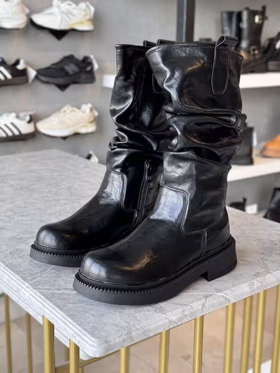 بوت چین دار کد n5-124 رنگ مشکی سایز 37