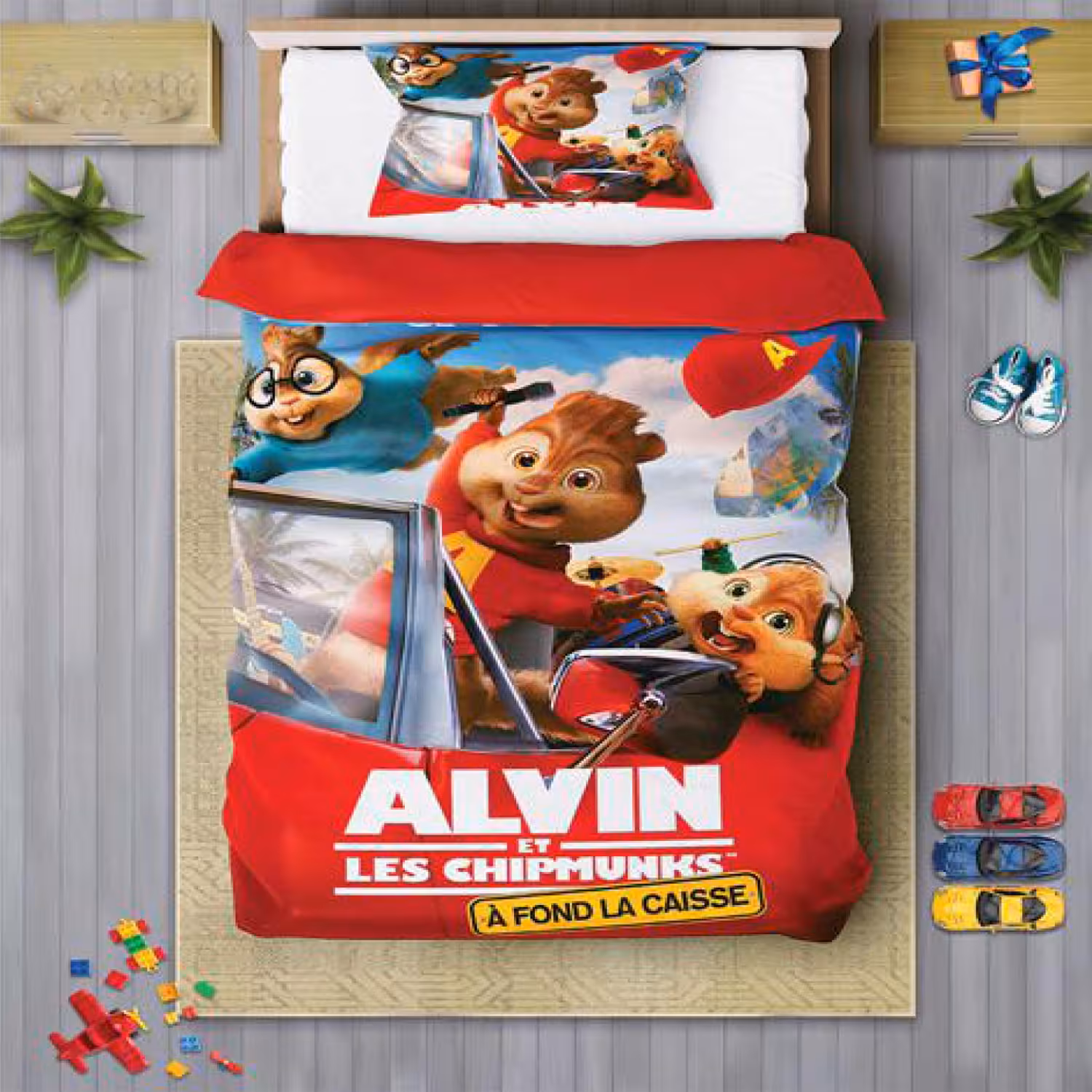 سرویس روتختی پسرانه چیداری مدل 7040 طرح آلوین و سنجاب ها