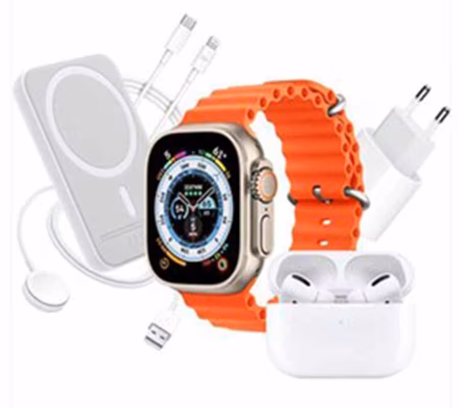 ساعت هوشمند مدل X10 plus همراه پاوربانک ,یک عددگوشی,کابل, ایرپاد پرو و یک عدد ساعت اضافی