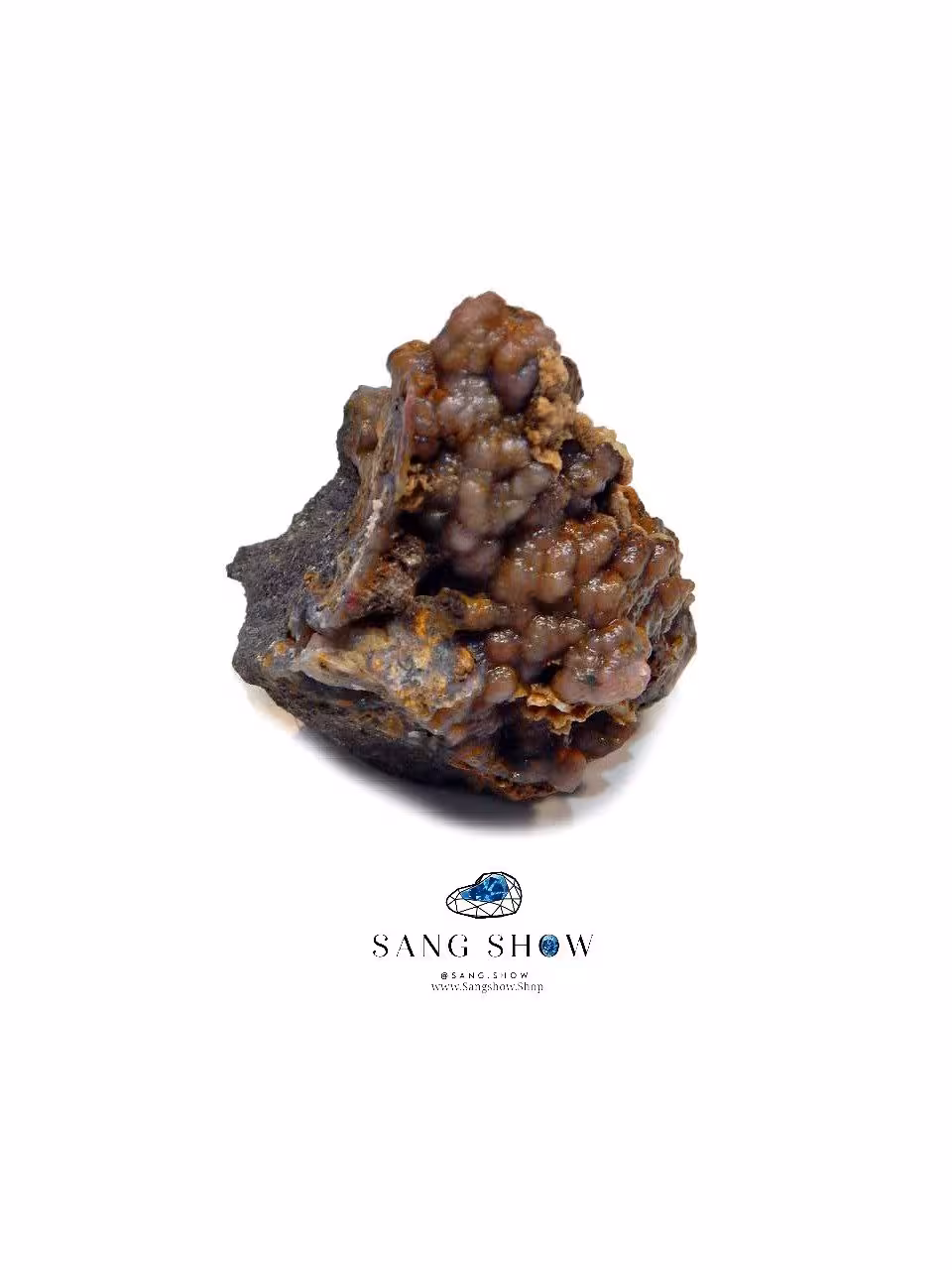 سنگ عقیق خوشه ای انگوری نمونه استثنایی و اصل و راف S1309