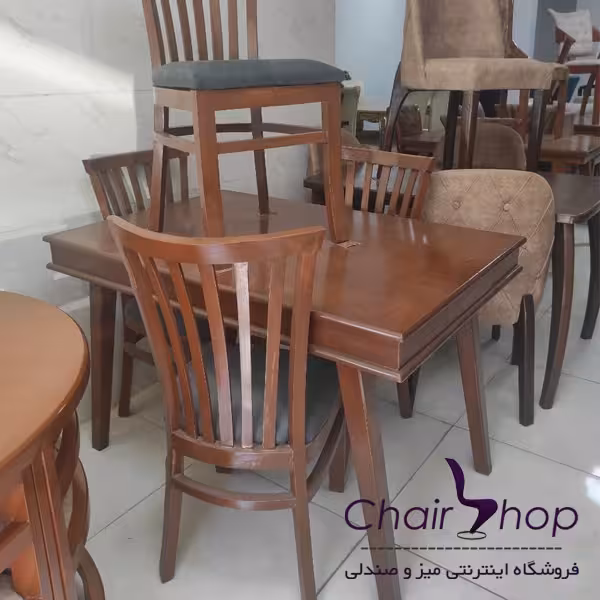 میز تک ناهارخوری شش نفره کشودار