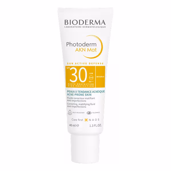 کرم ضد آفتاب و ضد جوش بایودرما مدل Photoderm Akn Mat با SPF30 حجم 40 میل
