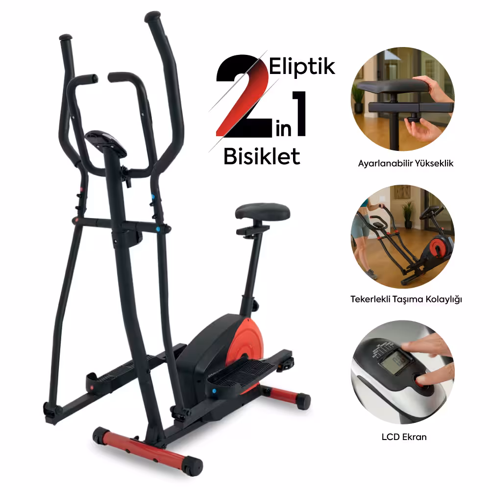 دوچرخه الپتیکال ورزشی دو کاره برند Kochler ترکیه با سنسور ضربان قلب