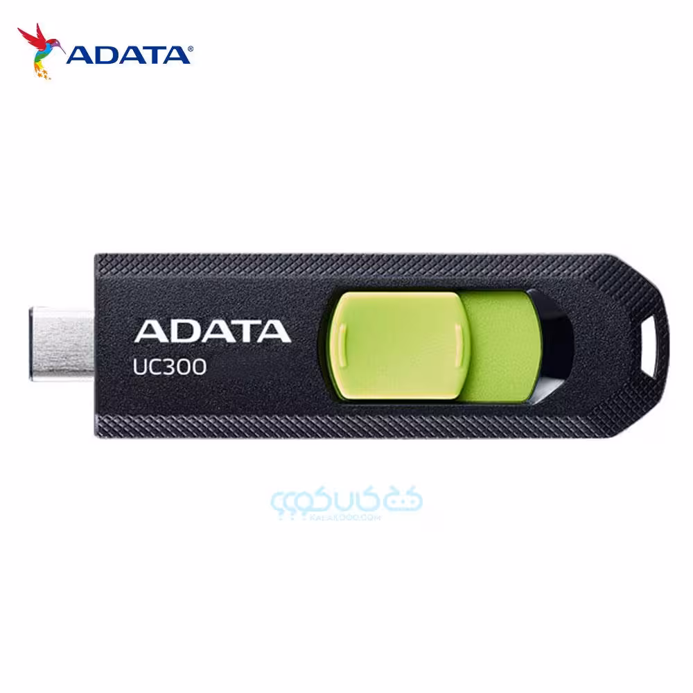 فلش مموری 128 گیگابیت با سوکت 3.2 USB-C ای دیتا UC300 مشکی