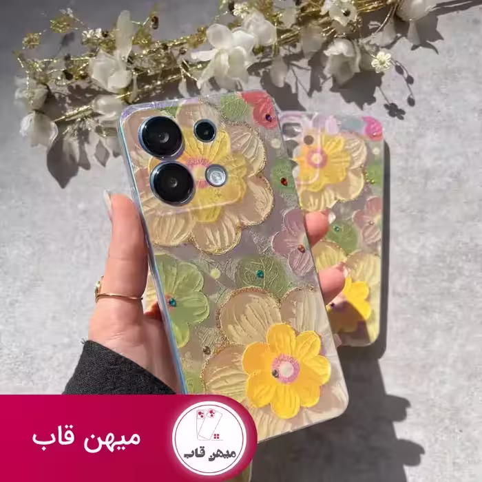 قاب گوشی آبرنگی گل های بهاری - کد (87208)