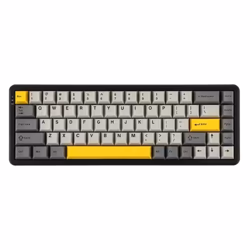 کیبورد Ajazz AK680 Max Grey Yellow Wired