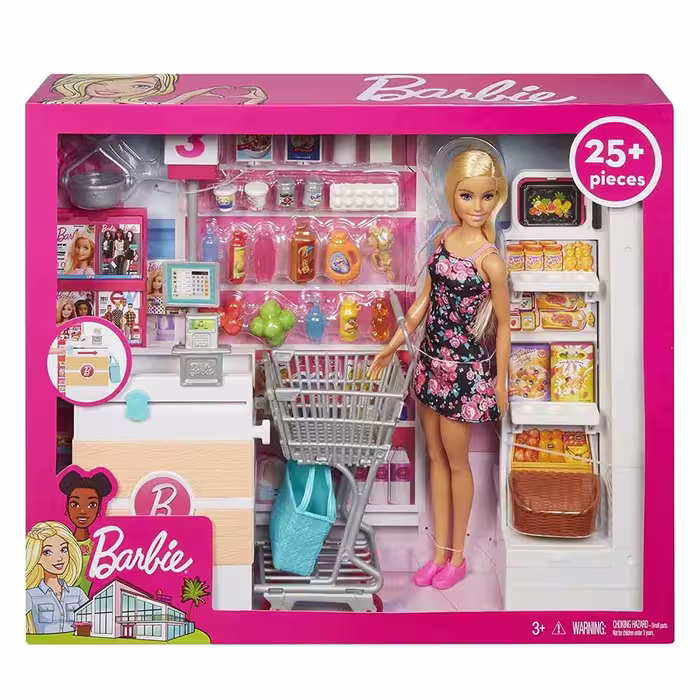 عروسک برند باربی (Barbie) مدل سوپر مارکت