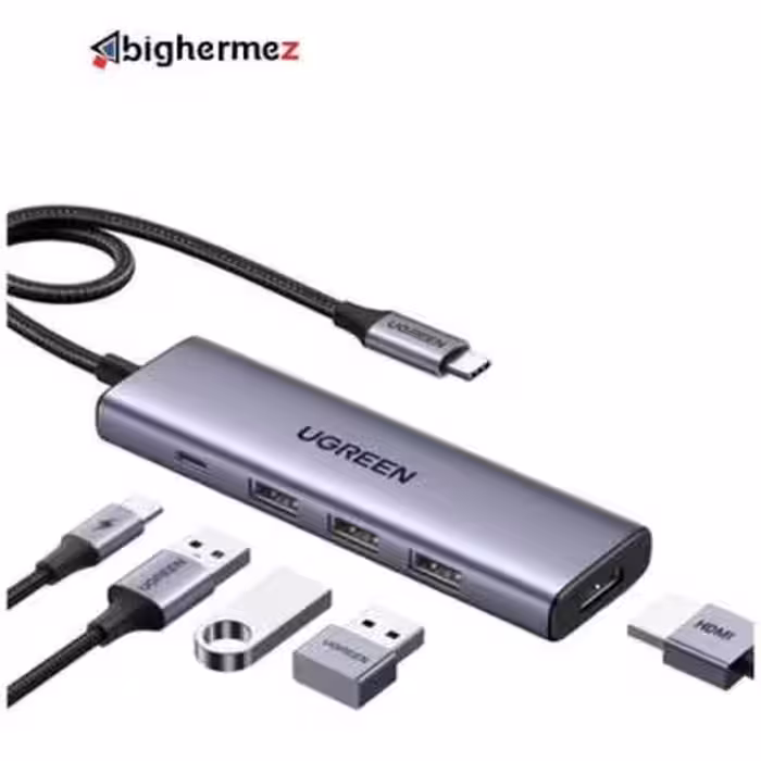 هاب TYPE-C یوگرین 5 پورت مدل CM511-15596
