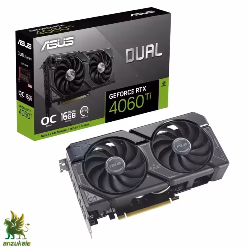 کارت گرافیک ایسوس مدلDual GeForce RTX™ 4060 Ti OC Edition حافظه 16 گیگابایت