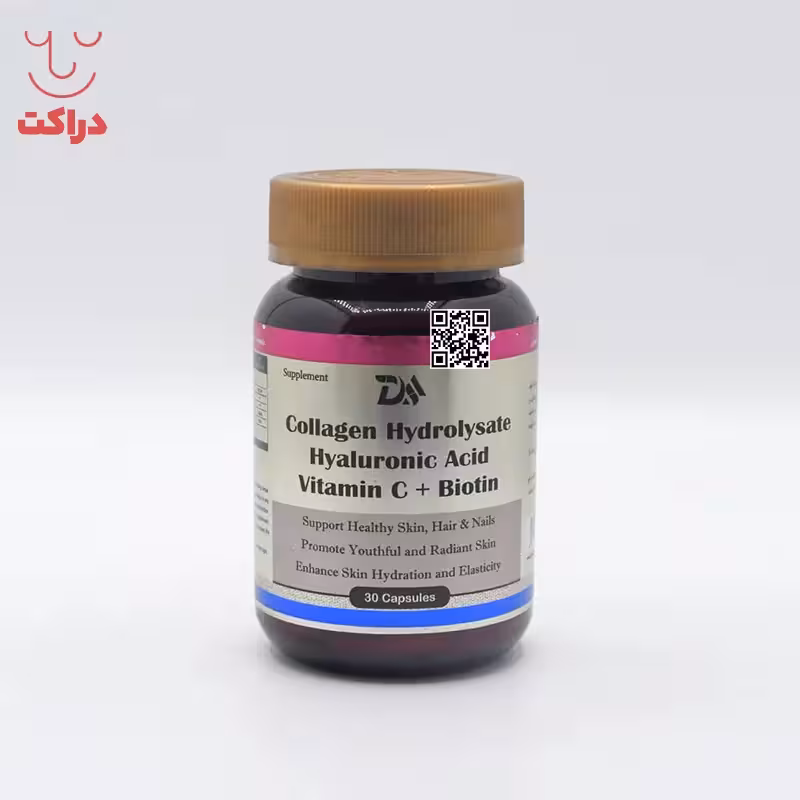 کلاژن هیدرولیز شده و هیالورونیک اسید با ویتامین سی و بیوتین