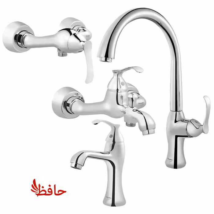 ست شیرالات شودر مدل کلاسیک کروم