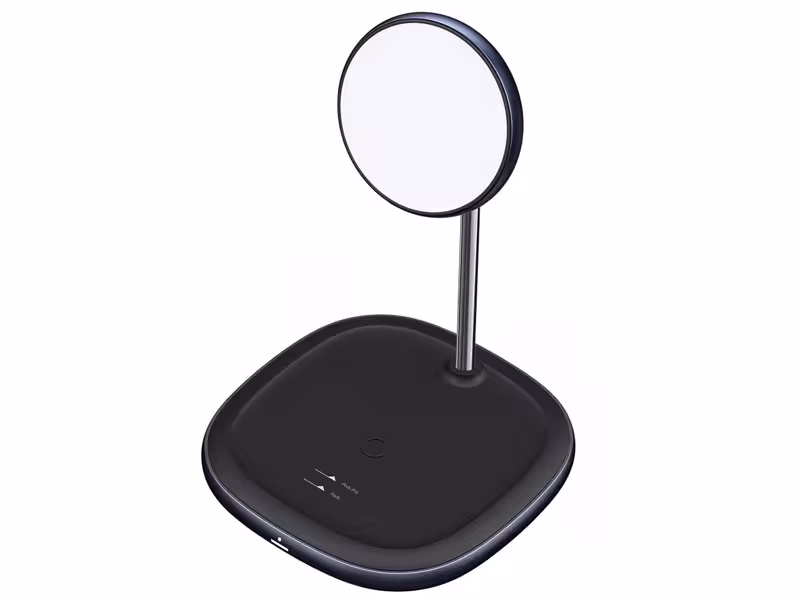 پایه نگهدارنده مگنتی و شارژر وایرلس بیسوس Baseus Swan 2-in-1 Wireless Magnetic Charger 20W WXSW-C01