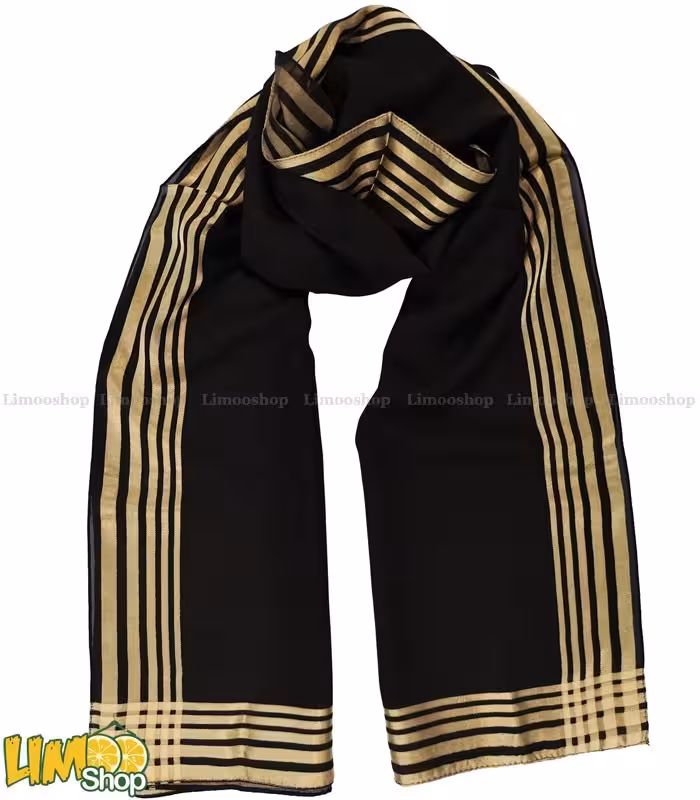 شال مشکی طلایی مجلسی کد 813