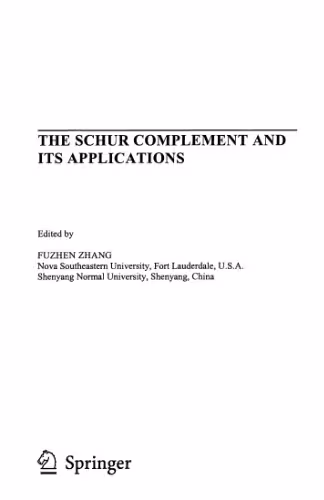 خرید و دانلود نسخه کامل کتاب The Schur Complement and Its Applications (Numerical Methods and Algorithms)