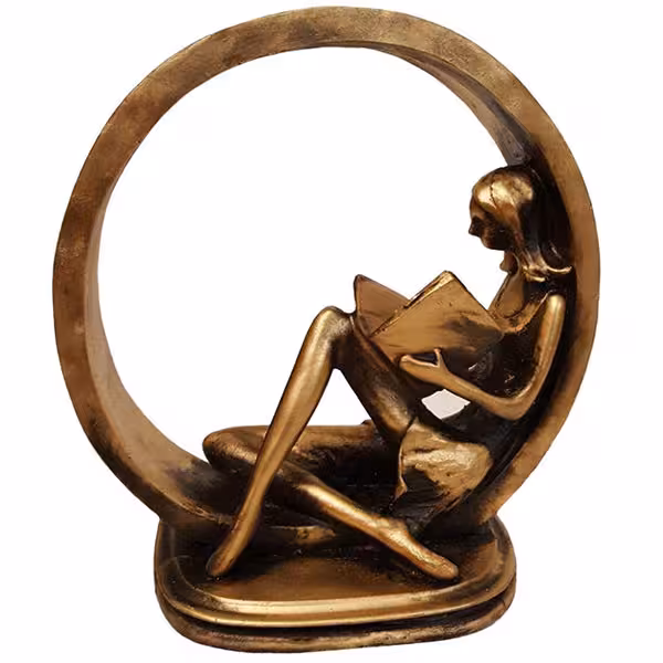 مجسمه دختر کتاب خوان کد 02