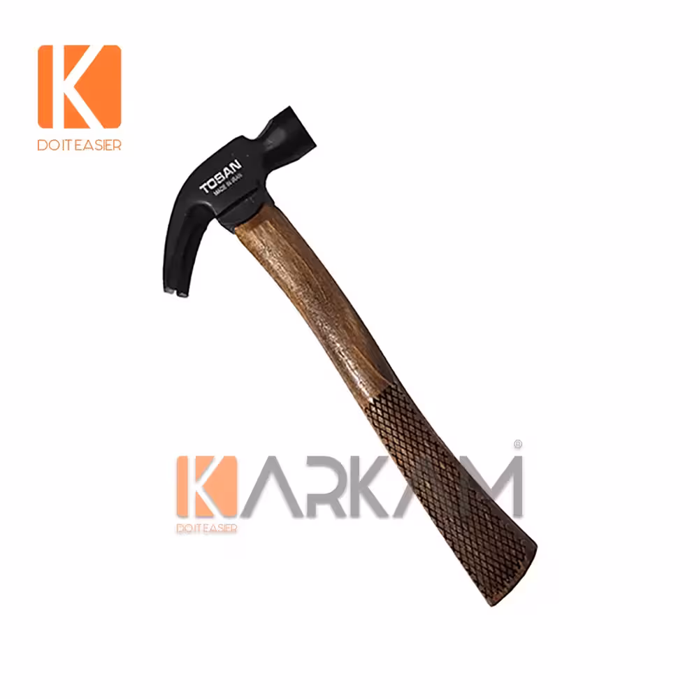 چکش 500 گرمی دوشاخ بلند چوبی ایرانی توسن