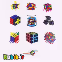 پک استیکر روبیکی 10 تایی مدل ویتامین سی Cube Pattern Graffiti Stickers set(50pcs)