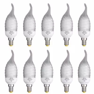 لامپ کم مصرف 9 وات اس پی ان مدل 90 پایه E14 بسته 10 عددی